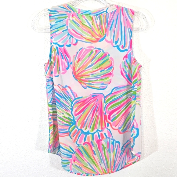 Lilly Pulitzer Essie Tank Pastels Shells Lightweight Sleeveless Beachy, size M - Picture 5 of 5